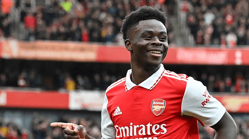 Arsenal's and England's 21-year-old youngster Bukayo Saka's current top form is key in fuelling Arsenal's title race as the striker keeps scoring and assisting